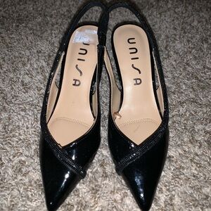 Unisa Black Women's Slingback Heels